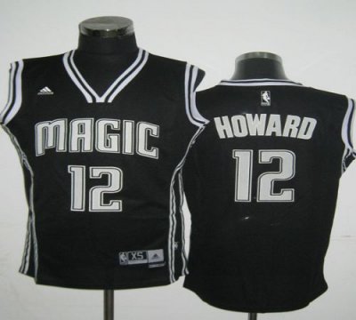 Jerseys Factory Cheap Magic #12 Dwight Howard Black Shadow Stitc
