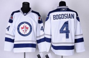 Jerseys Factory Cheap Jets #4 Zach Bogosian White Embroidered NH
