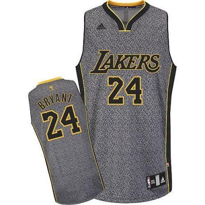 Jerseys Factory Cheap Lakers #24 Kobe Bryant Grey Static Fashion