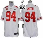 Jerseys Factory Cheap Nike 49ers #94 Justin Smith White With C P