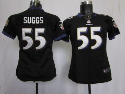 Jerseys Factory Cheap Nike Ravens #55 Terrell Suggs Black Altern