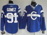 Jerseys Factory Cheap Canadiens #91 Scott Gomez Embroidered Blue