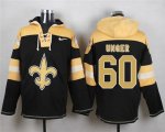 Jerseys Factory Cheap Nike Saints #60 Max Unger Black Player Pul