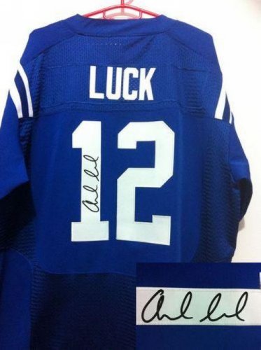 Jerseys Factory Cheap Nike Colts #12 Andrew Luck Royal Blue Team