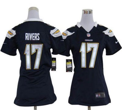 Jerseys Factory Cheap Nike Chargers #17 Philip Rivers Navy Blue
