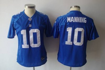 Jerseys Factory Cheap Giants #10 Eli Manning Blue Women's Team C