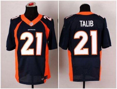 Jerseys Factory Cheap Nike Broncos #21 Aqib Talib Navy Blue Alte