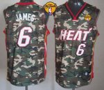 Jerseys Factory Cheap Heat #6 LeBron James Camo Stealth Collecti