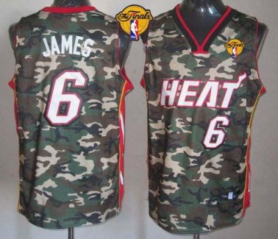 Jerseys Factory Cheap Heat #6 LeBron James Camo Stealth Collecti
