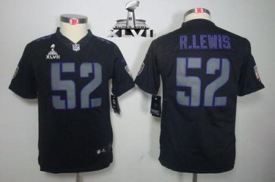 Jerseys Factory Cheap Nike Ravens #52 Ray Lewis Black Impact Sup