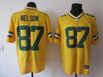 Jerseys Factory Cheap Nike Packers #87 Jordy Nelson Yellow Alter