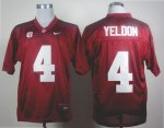 Jerseys Factory Cheap Crimson Tide #4 T.J Yeldon Red 2012 SEC Pa