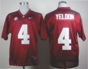 Jerseys Factory Cheap Crimson Tide #4 T.J Yeldon Red 2012 SEC Pa