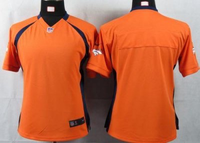 Jerseys Factory Cheap Nike Broncos Blank Orange Team Color Women