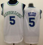 Jerseys Factory Cheap Mavericks #5 Jason Kidd White Throwback St