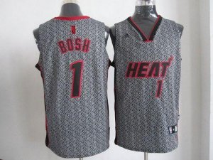Jerseys Factory Cheap Heat #1 Chris Bosh Grey Static Fashion Emb