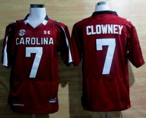Jerseys Factory Cheap South Carolina #7 Javedeon Clowney Red SEC