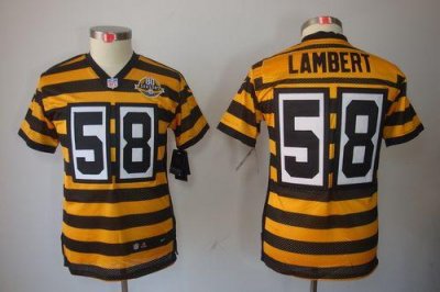Jerseys Factory Cheap Nike Steelers #58 Jack Lambert Black/Yello
