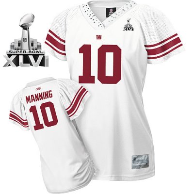 Jerseys Factory Cheap Giants #10 Eli Manning White Women's Field