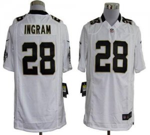 Jerseys Factory Cheap Nike Saints #28 Mark Ingram White Men's Em