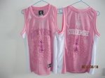 Jerseys Factory Cheap Knicks #1 Amare Stoudemire Pink Women Fash