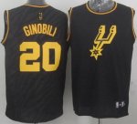 Jerseys Factory Cheap Spurs #20 Manu Ginobili Black Precious Met