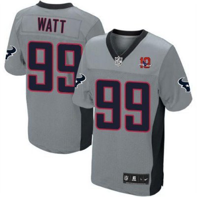 Jerseys Factory Cheap Nike Texans #99 J.J. Watt Grey Shadow With
