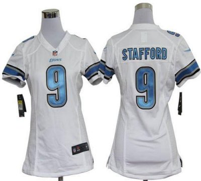 Jerseys Factory Cheap Nike Lions #9 Matthew Stafford White Women