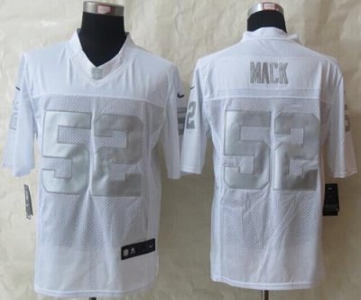 Jerseys Factory Cheap Nike Raiders #52 Khalil Mack White Men's S