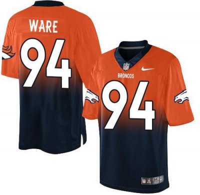 Jerseys Factory Cheap Nike Broncos #94 DeMarcus Ware Orange/Navy
