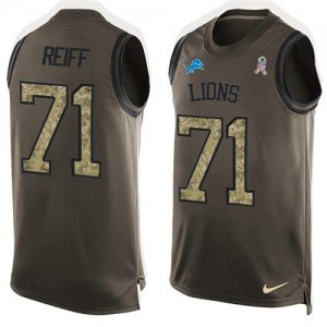 Jerseys Factory Cheap Nike Lions #71 Riley Reiff Green Men's Sti