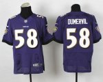 Jerseys Factory Cheap Nike Ravens #58 Elvis Dumervil Purple Team
