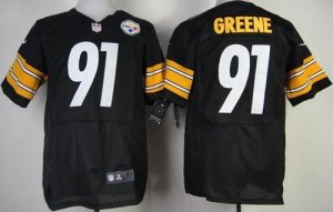 Jerseys Factory Cheap Nike Steelers #91 Kevin Greene Black Team
