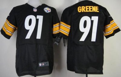 Jerseys Factory Cheap Nike Steelers #91 Kevin Greene Black Team