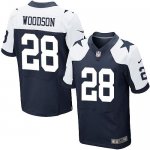 Jerseys Factory Cheap Nike Cowboys #28 Darren Woodson Navy Blue
