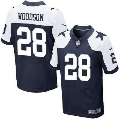 Jerseys Factory Cheap Nike Cowboys #28 Darren Woodson Navy Blue