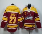 Jerseys Factory Cheap Cavaliers #23 LeBron James Red Sawyer Hood