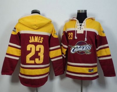 Jerseys Factory Cheap Cavaliers #23 LeBron James Red Sawyer Hood