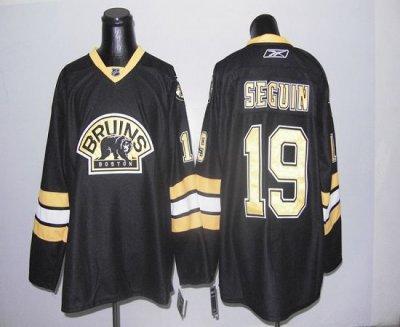 Jerseys Factory Cheap Bruins #19 Tyler Seguin Black Third Embroi
