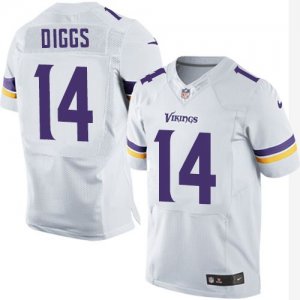 Jerseys Factory Cheap Nike Vikings #14 Stefon Diggs White Men's