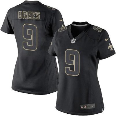 Jerseys Factory Cheap Nike Saints #9 Drew Brees Black Impact Wom