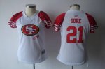 Jerseys Factory Cheap 49ers #21 Frank Gore White 2011 Women's Fi
