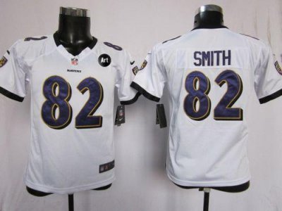 Jerseys Factory Cheap Nike Ravens #82 Torrey Smith White With Ar