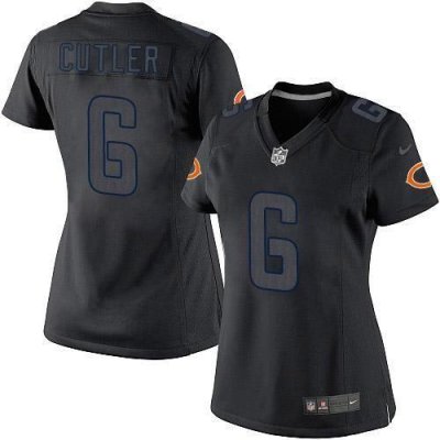 Jerseys Factory Cheap Nike Bears #6 Jay Cutler Black Impact Wome