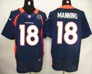 Jerseys Factory Cheap Nike Broncos #18 Peyton Manning Navy Blue