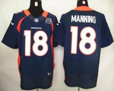 Jerseys Factory Cheap Nike Broncos #18 Peyton Manning Navy Blue