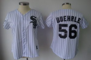 Jerseys Factory Cheap White Sox #56 Mark Buehrle White With Blac