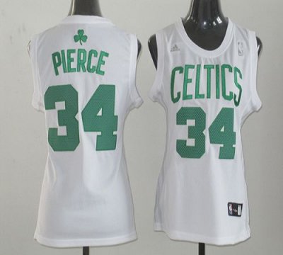 Jerseys Factory Cheap Celtics #34 Paul Pierce White Women Fashio