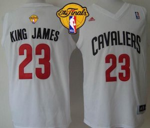 Jerseys Factory Cheap Cavaliers #23 LeBron James White "King Jam