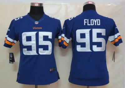 Jerseys Factory Cheap Nike Vikings #95 Sharrif Floyd Purple Team
